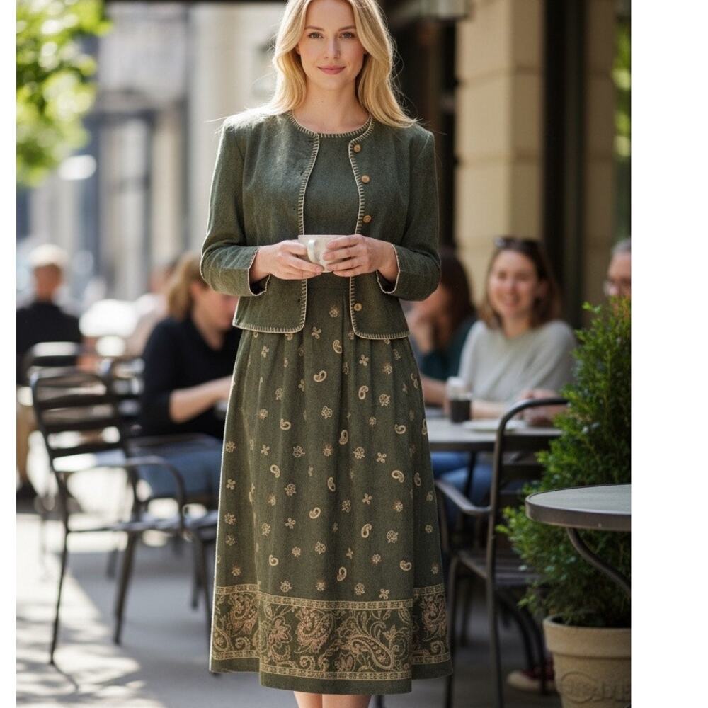 Vintage 90's Halmode Petites dress set